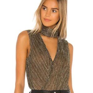Gold lamé top